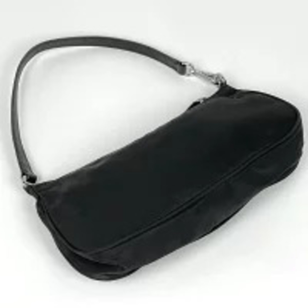 Prada Plate Black Handbag Clutch Nero Black